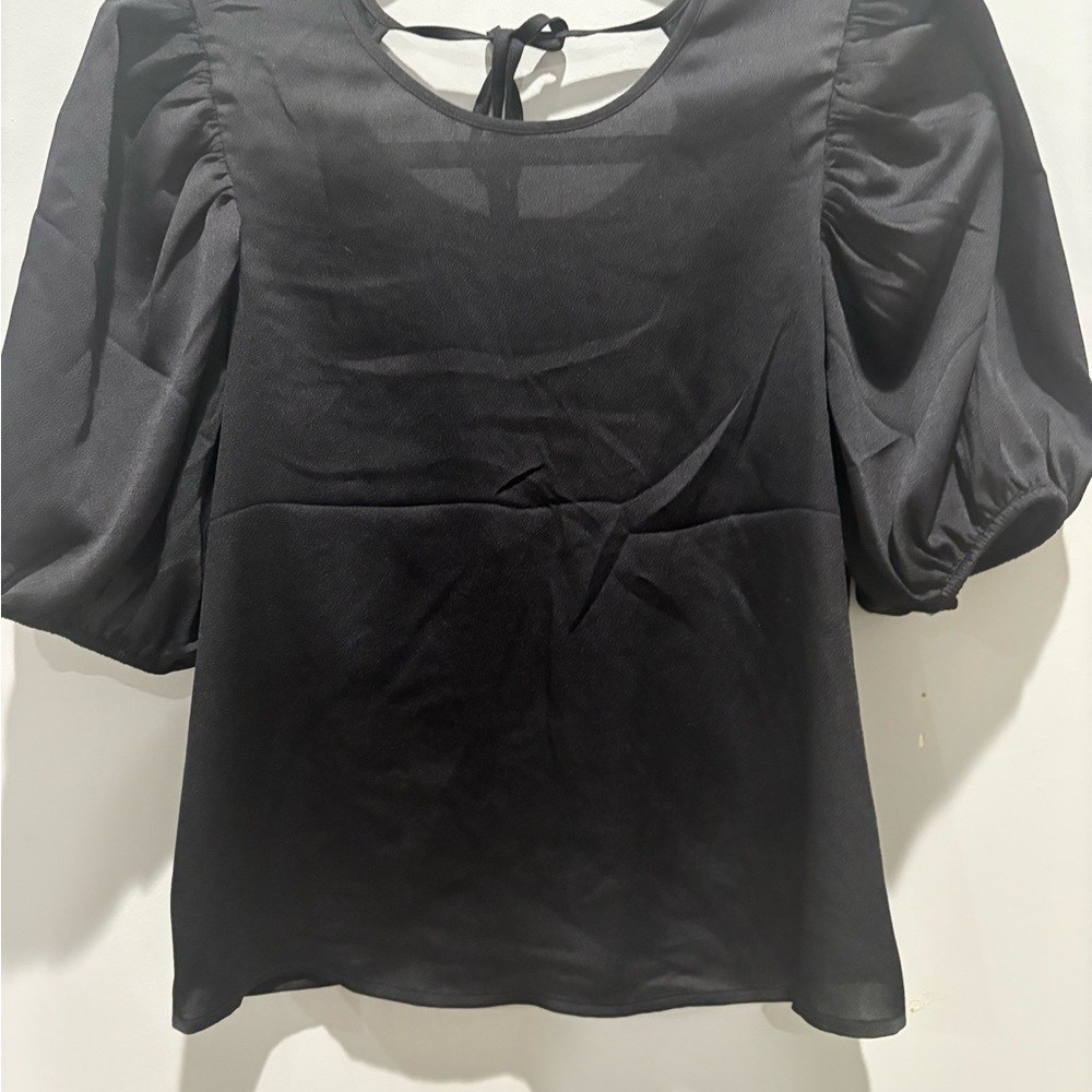 Express Black Puff Sleeve Blouse